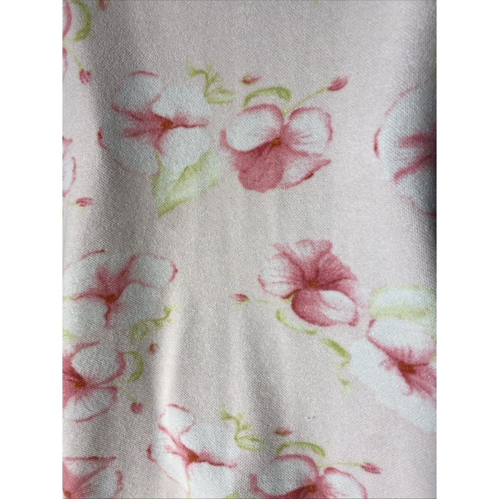 Calypso Women's Robe Small Terrycloth Pink Floral Housecoat Beach Pool Button - Picture 4 of 5